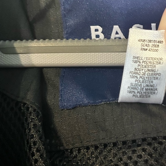 Button Down Windbreaker Jacket Men's Basic Editions Brand Black w/ hood. L. NWT. - Picture 9 of 13